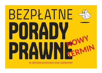 Ilustracja artykułu: Porady prawne w zakresie przemocy i uzależnień przeniesione