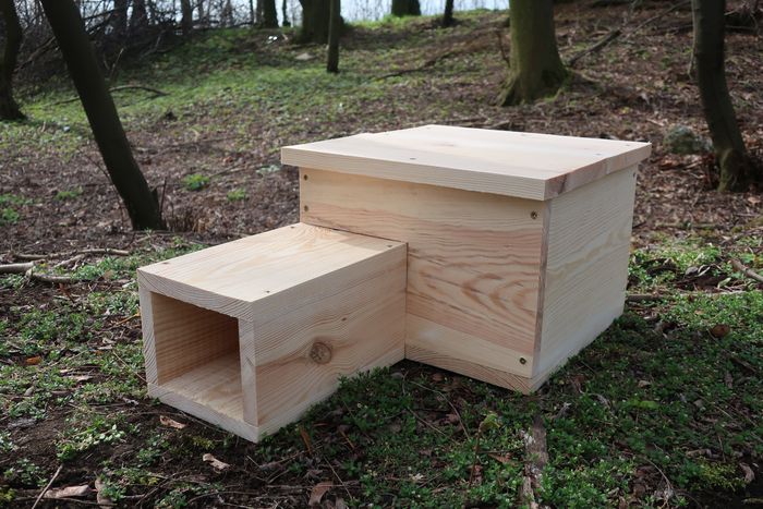 Domek dla jeży w parku