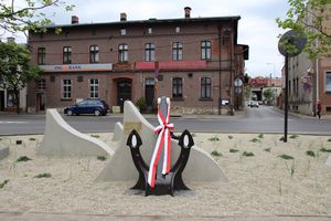 Kotwicka statku stojąca w Radzionkowie na Placu Letochów